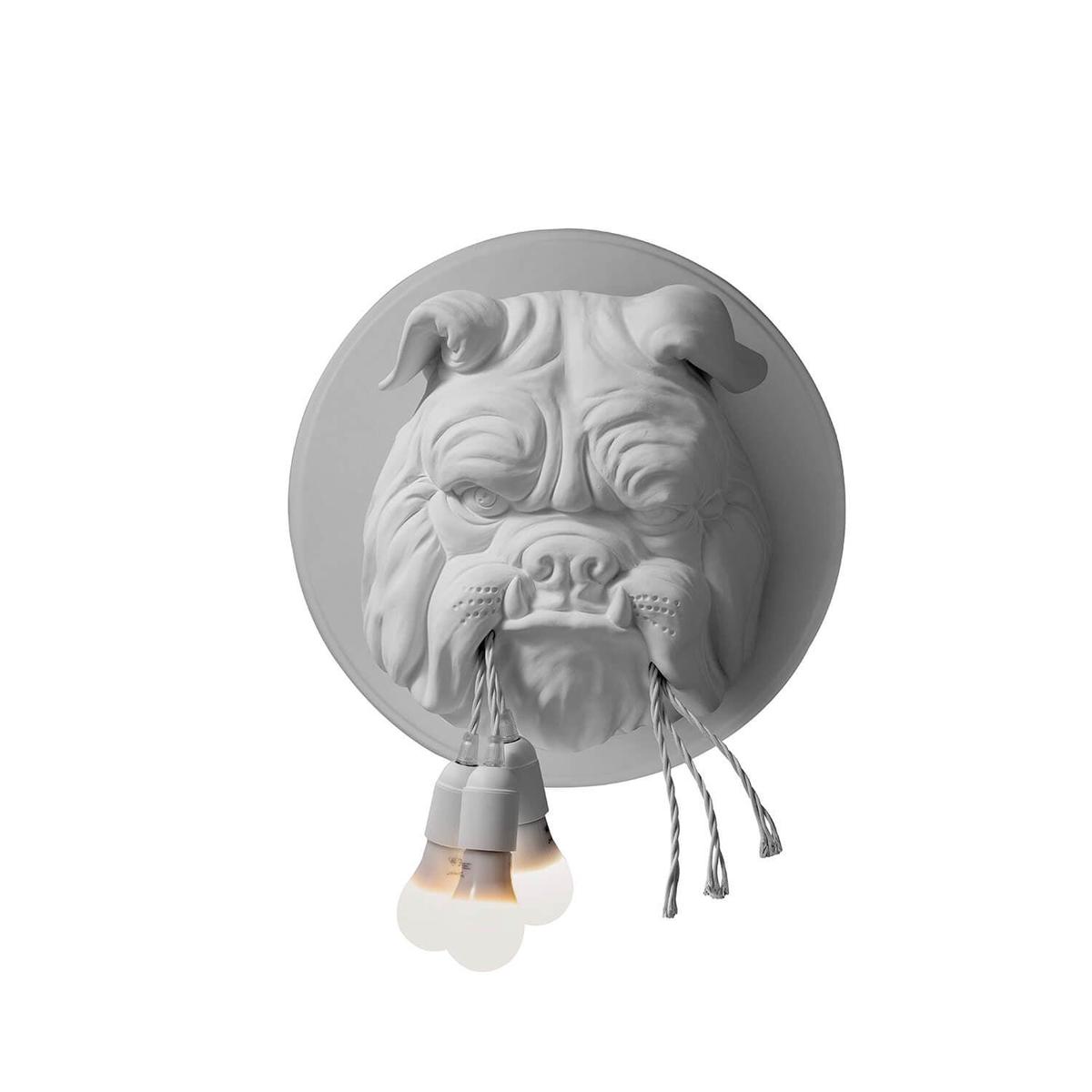 Karman Amsterdam wall lamp bulldog in ceramic