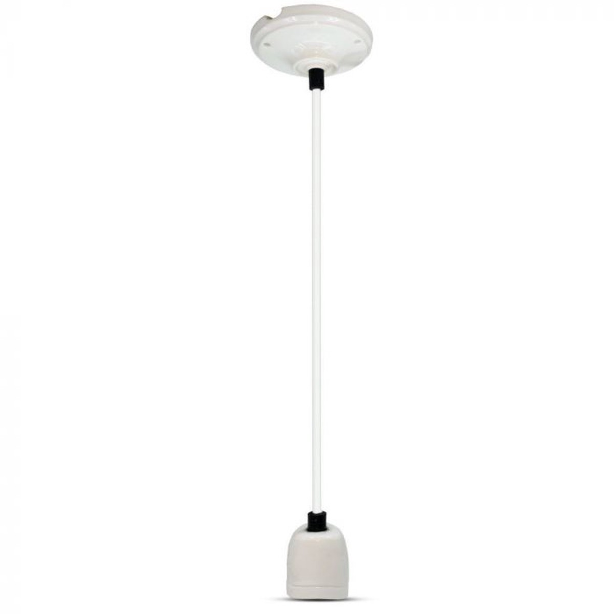 LED E27 HIGH FREQUENCY LAMP HOLDER WHITE 47X64X680 PORCELAIN