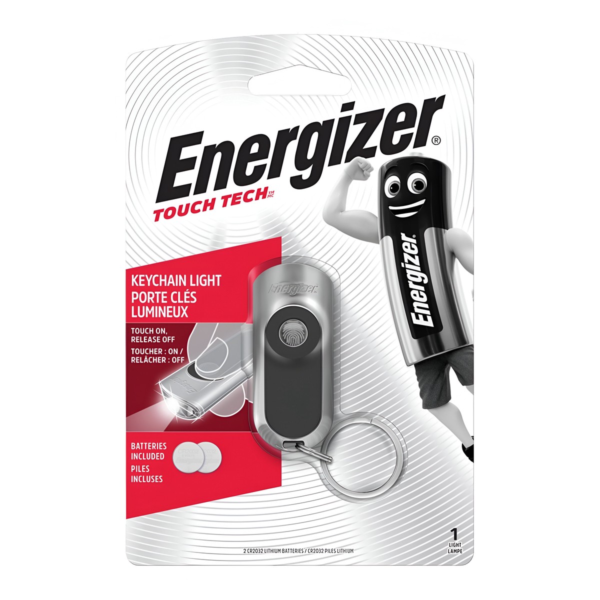 Energizer Touch Tech Keychain LED Light 20 Lumen - Batteries Included