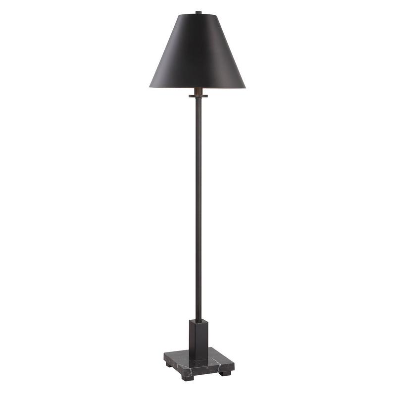 Pilot One Light Buffet Lamp Satin Black