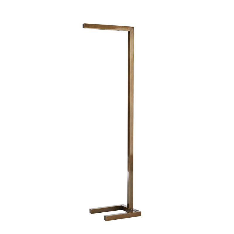 Salford One Light Floor Lamp Vintage Brass