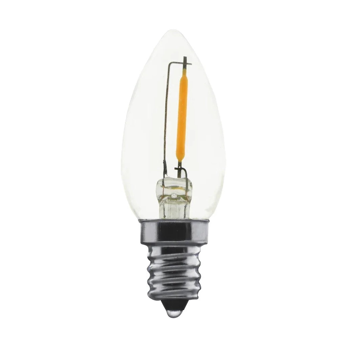 0.7 Watt LED - C7 - Clear - 2700K - Candelabra base - 120 Volt - Carded 2 Pack - 12-Pack