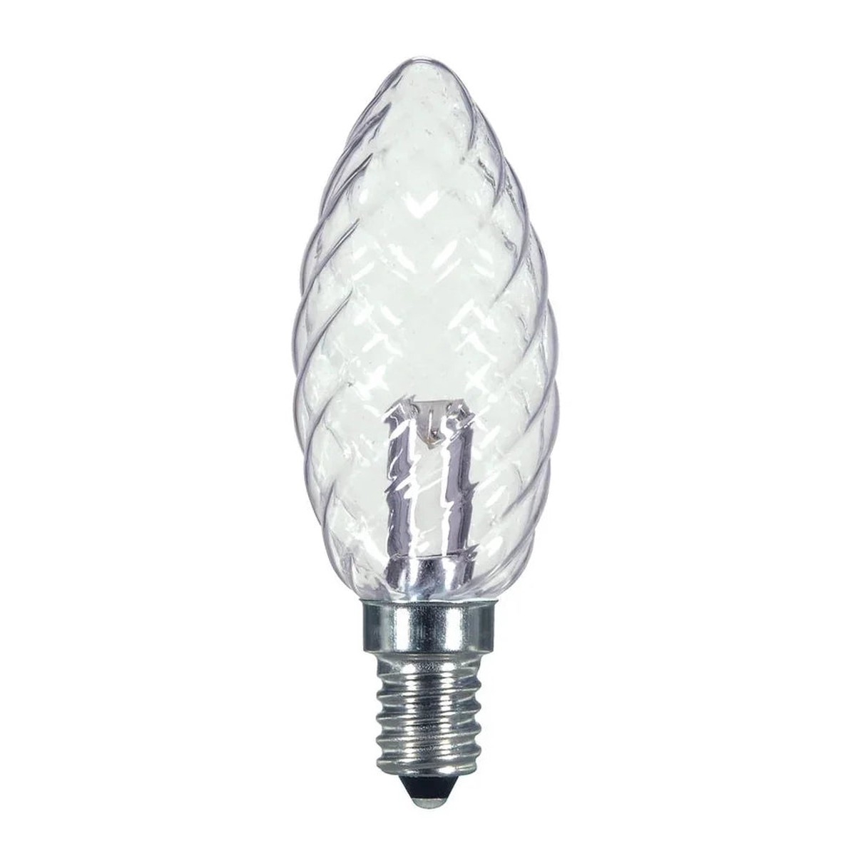 1 Watt LED - BA9 1/2 - Clear - 2700K - Candelabra base - 120V - Card
