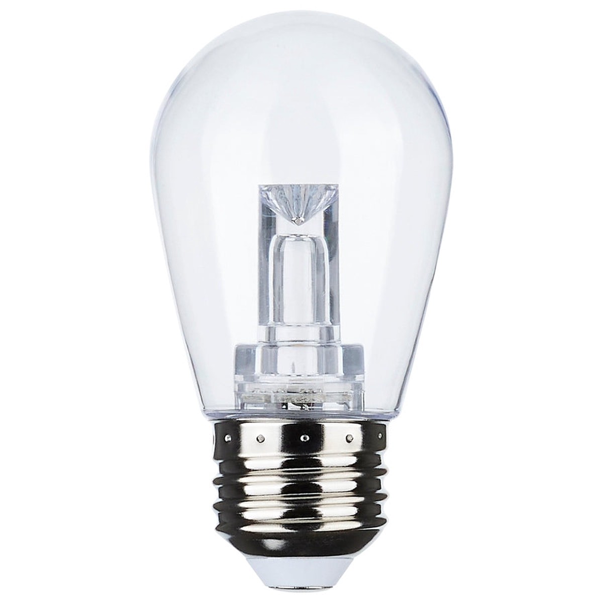 1 Watt - S14 LED Filament - Red Transparent Glass Bulb - E26 Base - 120V - Non-Dimmable - Pack of 2