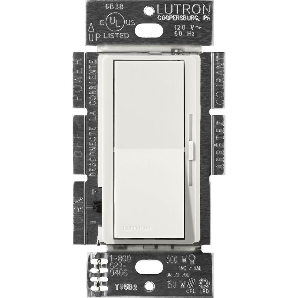Lutron Diva Dimmer, 300W, Electronic Low-Voltage, 3-Way, Lunar Gray, DVSCELV-303P-LG