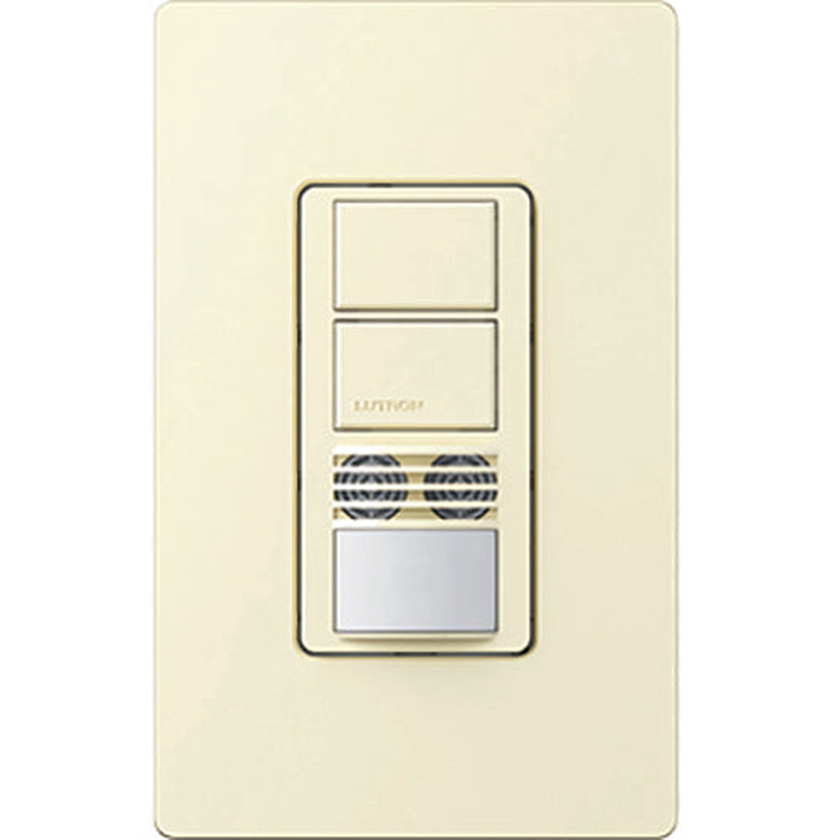 Lutron Maestro WMS-A202 Dual-Circuit Occupancy Sensor, Dual Technology, Title 24, Almond, WMS-A202-AL