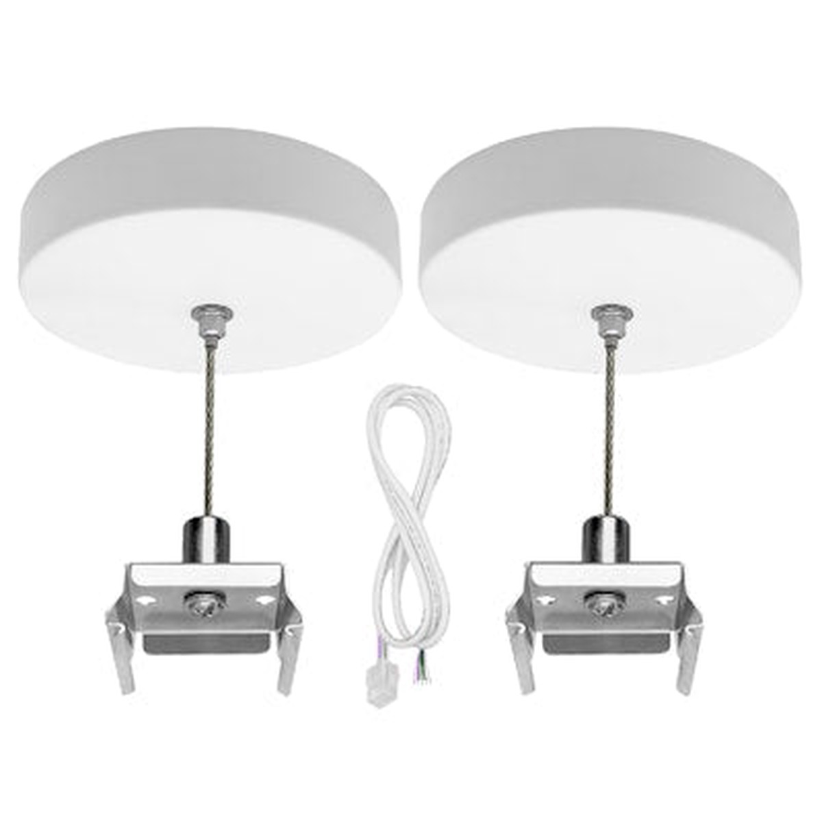 Envision LED Suspension Kit, 6 Ft., Canopy Top, 1-Wire, White, SK-6FT-CPR-1WR-WH