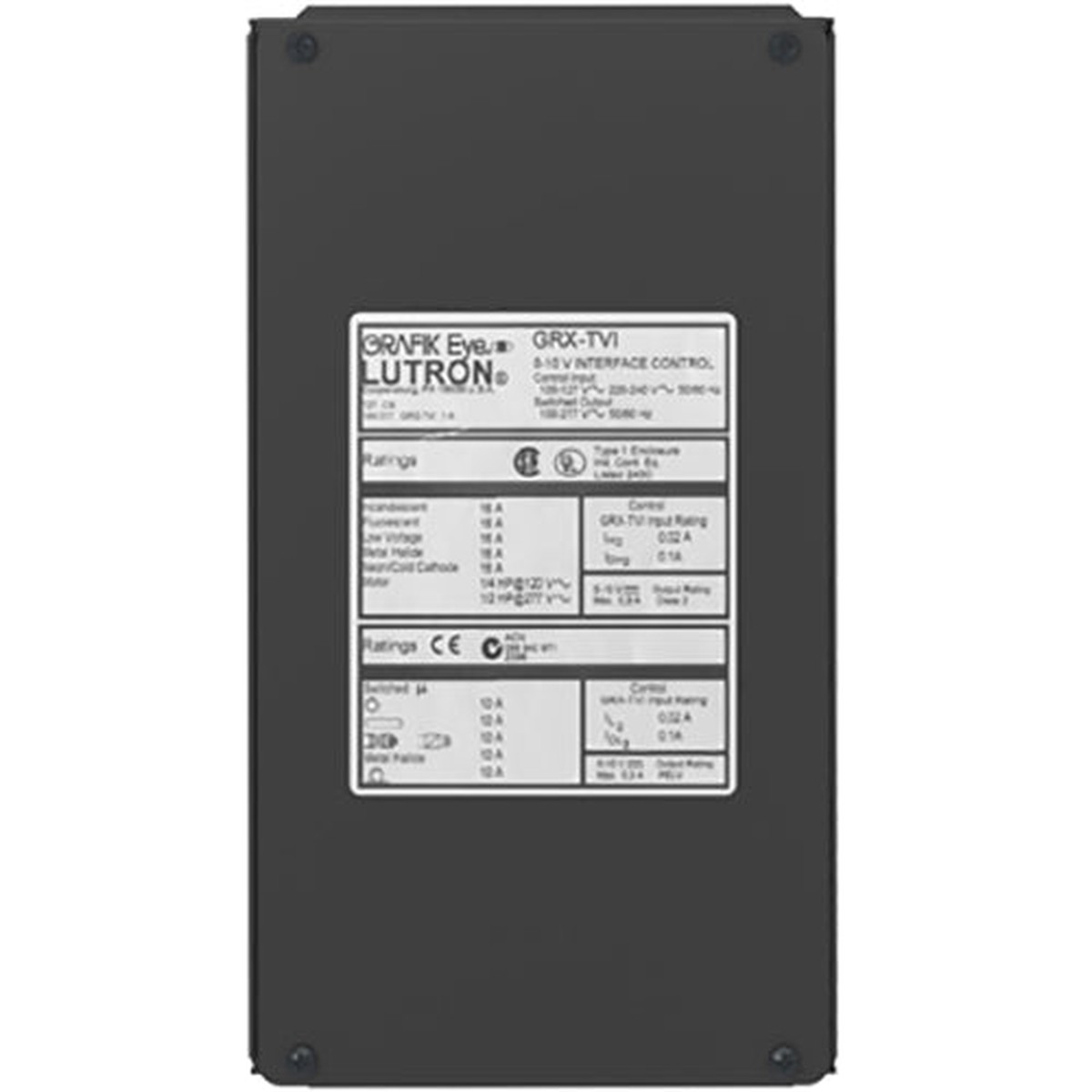 Lutron 10V Control Interface, 0-10V Dimming, 100-277VAC, GRX-TVI