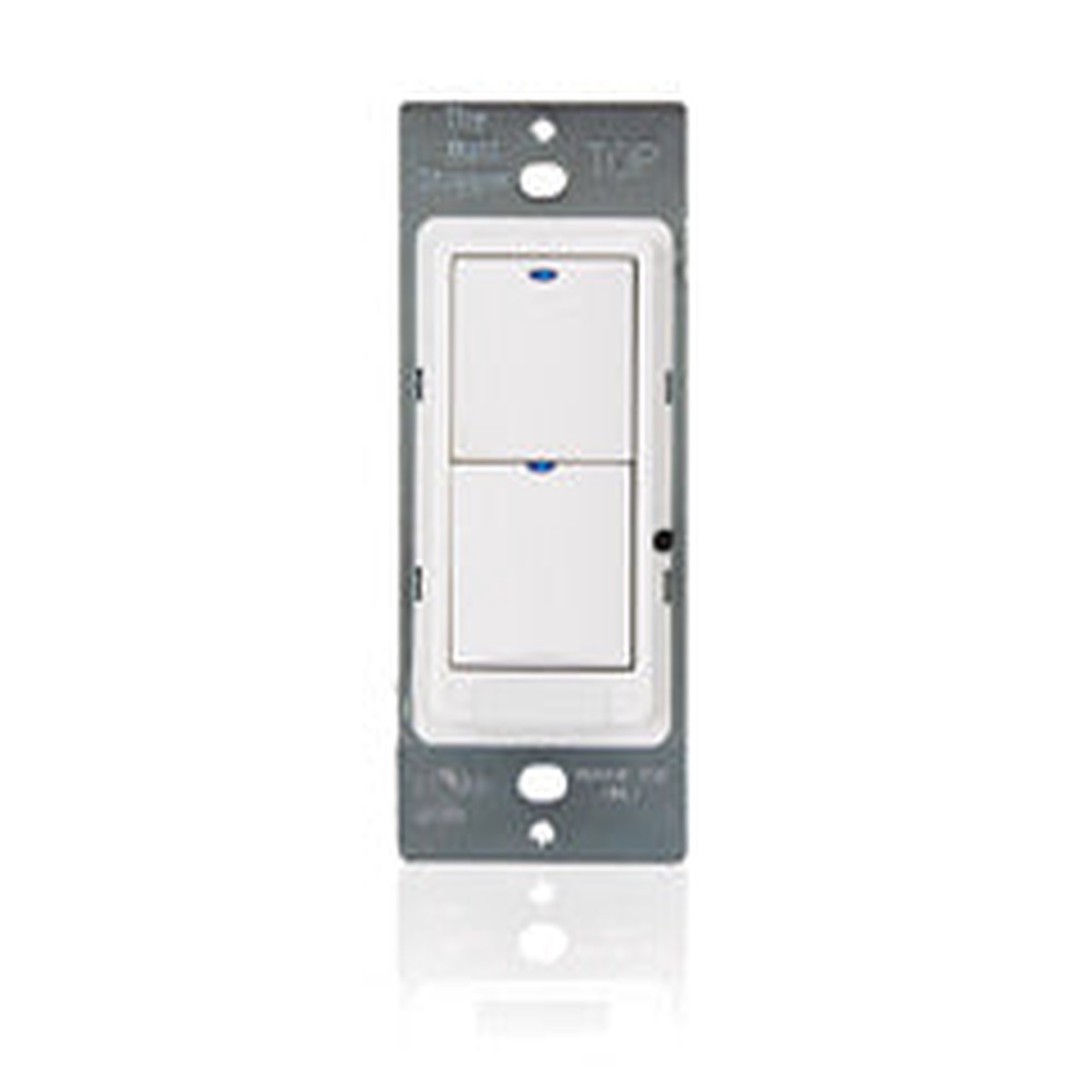Wattstopper LVSW-100 Series Low Voltage Switch, 2-Button w/LED, Grey, LVSW-102-G